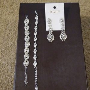 Earrings and 2 bracelets